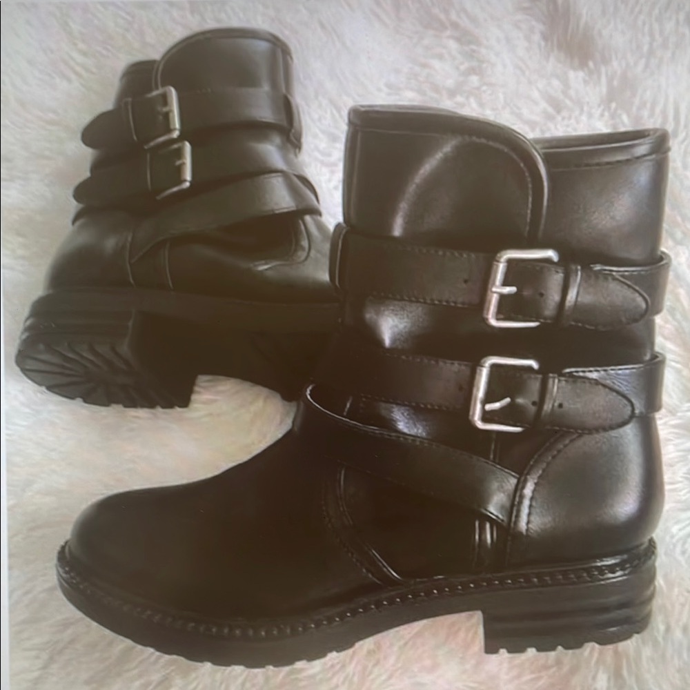 Black Leather Ankle Boots